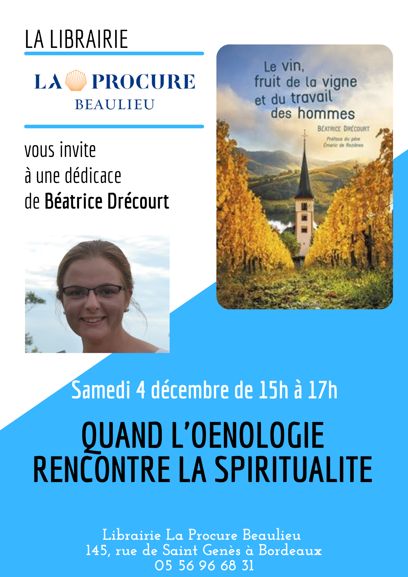 Dédicace avec Béatrice Drécourt : Quand l’œnologie rencontre la spiritualité