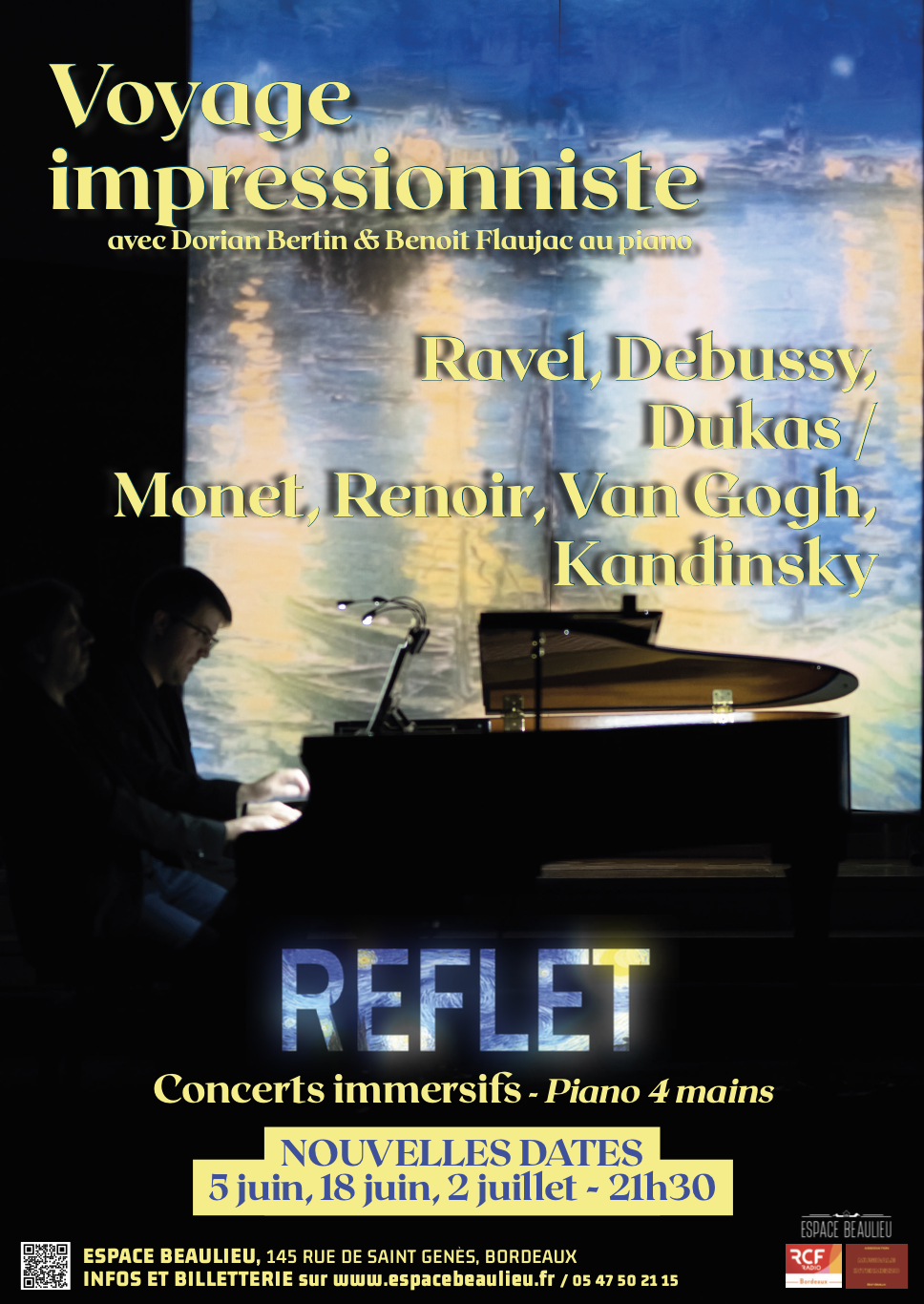 REFLET – Concert immersif de piano 4 mains   // ANNULÉ //