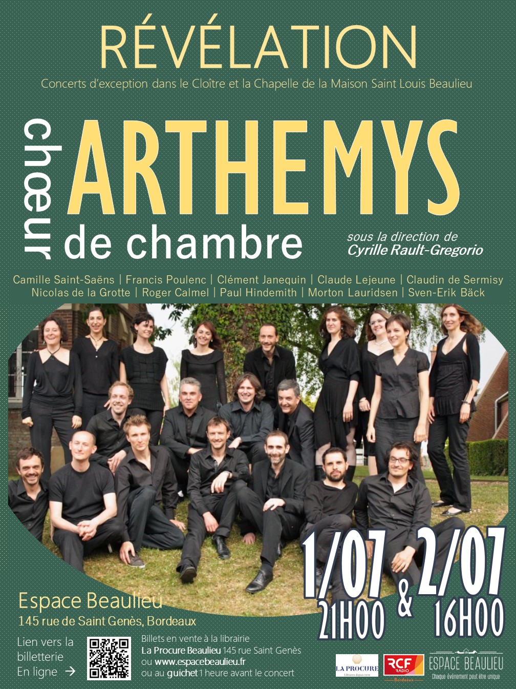 Concert RÉVÉLATION : chœur de chambre ARTHEMYS
