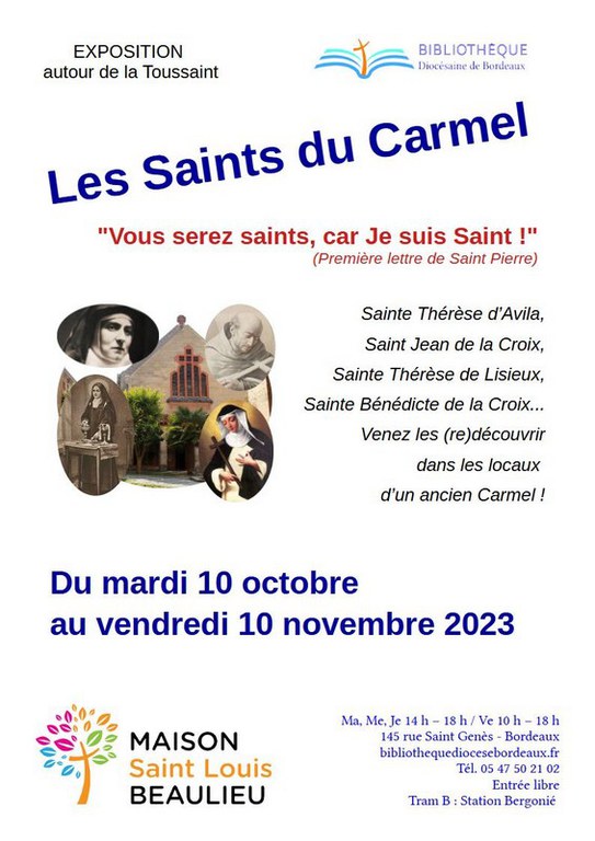 Exposition à la Bibliothèque diocésaine : “Les Saints du Carmel”